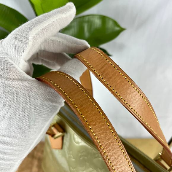 LOUIS VUITTON Vintage Vernis Houston Tote Green Patent Leather Bag With COA - Picture 8 of 15